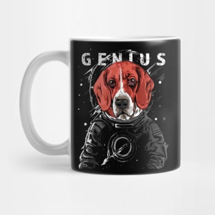 The Genius Funny Astronaut Beagle in Space Mug